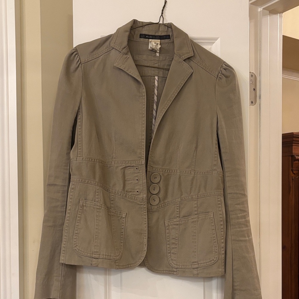 Marc Jacobs Tan Blazer with Button Details